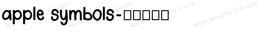 apple symbols字体转换